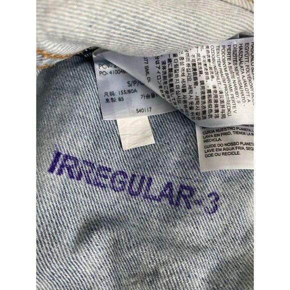 Levi’s Women’s 29944153 Embroidered Ex Boyfriend Jean Denim Trucker Jacket Sz S - Picture 7 of 11